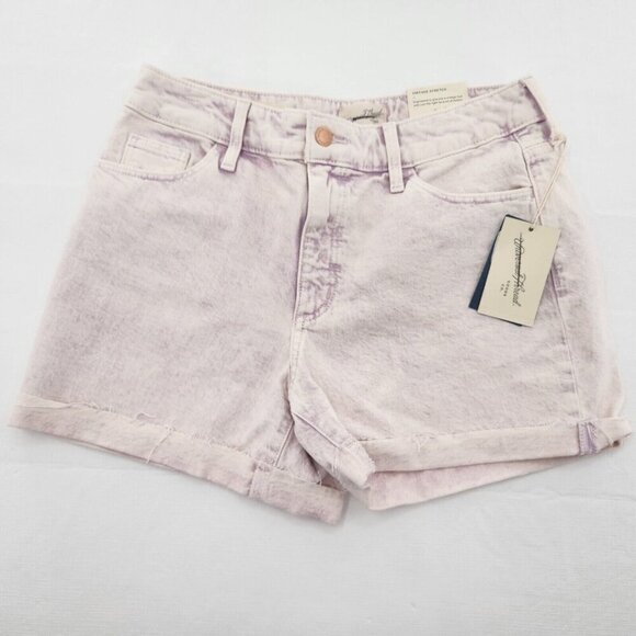 Universal Thread Womens High-Rise Vintage Midi Jean Shorts Purple Size 6/28 - Picture 1 of 4